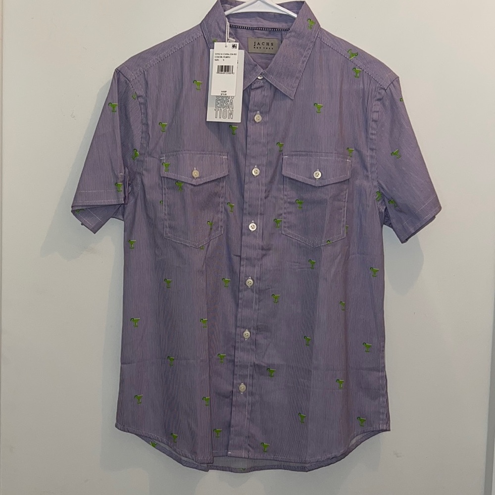 JACHS NY MENS SS CASUAL SUMMER MARTINI SHIRT Sz S